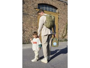 Green Label Little One & Me Square Backpack Small Gots caramel