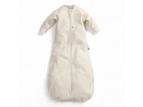 ERGOPOUCH Vak na spanie s rukávmi organická bavlna Jersey Oatmeal Marle 3-12 m, 6-10 kg, 1 tog