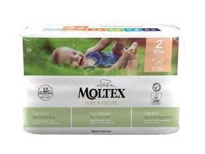 MOLTEX Pure&Nature Plienky jednorazové 2 Mini (3-6 kg) 38 ks