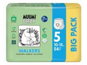 MUUMI Baby Walkers Nohavičky plienkové jednorazové 5 (10-15 kg) 54 ks - BIG PACK