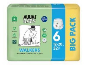 MUUMI Baby Walkers Nohavičky plienkové jednorazové 6 (12-20 kg) 52 ks - BIG PACK