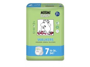 MUUMI Baby Walkers Nohavičky plienkové jednorazové 7 (16-26 kg) 34 ks