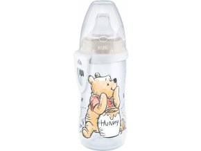 NUK FC Fľaša PP Active Cup Disney - Medvedík Pú, 300 ml biela