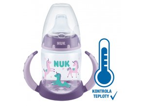 NUK FC fľaštička na učenie s kontrolou teploty 150 ml fialová