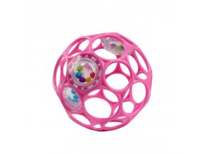 OBALL Hračka Oball RATTLE 10 cm dark pink 0m+