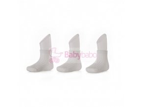 Kikko - BMB ponožky bielé 3 páry 12-24 mes.