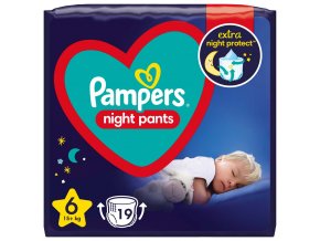 PAMPERS Night Pants Nohavičky plienkové jednorazové 6 (15 kg+) 19 ks