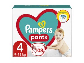 PAMPERS Pants Nohavičky plienkové jednorazové 4 (9-15 kg) 108 ks - MEGA PACK