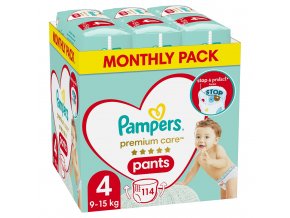 PAMPERS Premium Care Nohavičky plienkové veľ. 4 (9-15 kg) 114 ks