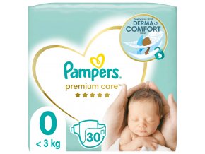 PAMPERS Premium Care Plienky jednorazové 0 (do 2,5 kg) 30 ks