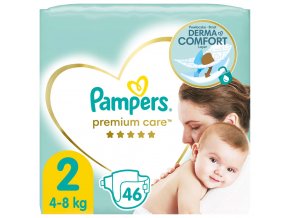 PAMPERS Premium Care Plienky jednorazové 2 (4-8 kg) 46 ks