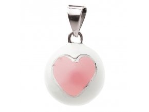 BABYLONIA BOLA White with pink heart