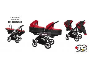 BABY ACTIVE - TWINNI dvojičkovský kočík, col, 08 Rosso