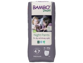 BAMBO Dreamy Night Pants Nohavičky plienkové jednorazové Girls 4-7 rokov (15-35 kg) 10 ks