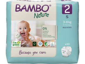 BAMBO Nature Plienky jednorazové 2 S (3-6 kg) 30 ks