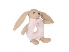 CANPOL BABIES Zajačik Bunny s hrkálkou ružový