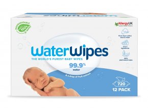 12x WATERWIPES Vlhčené obrúsky bez obsahu plastov 60 ks