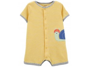 CARTER'S Overal letný krátky rukáv Yellow Snail chlapec NB/ veľ. 56