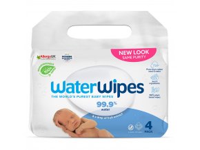 4x WATERWIPES Vlhčené obrúsky bez obsahu plastov 60 ks