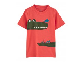 CARTER'S Tričko krátky rukáv Red Alligator chlapec 12m