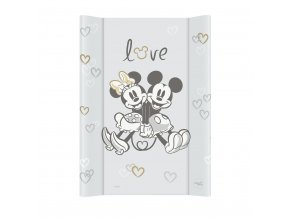 CEBA Podložka prebaľovacia s pevnou doskou COMFORT (50x70) Disney Minnie & Mickey Grey