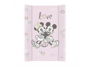 CEBA Podložka prebaľovacia s pevnou doskou COMFORT (50x70) Disney Minnie & Mickey Pink