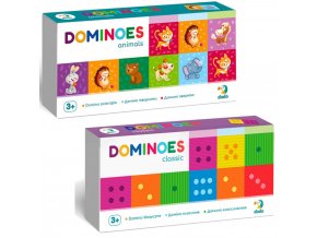DODO Domino sada 2 kusov Klasik  a Zvieratká- 28 dielikov