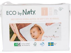 ECO BY NATY Plienky jednorazové 1 (2-5 kg) 25 ks