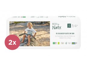 2x ECO BY NATY Plienky jednorazové 5 (11-25 kg) 40 ks - ECONOMY PACK