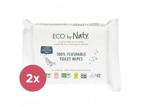 2x ECO BY NATY Obrousky vlhčené toaletné Eco 42 ks
