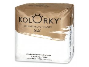 KOLORKY DELUXE VELVET PANTS Wild Nohavičky plienkové jednorázove eko L (8-13 kg) 19 ks