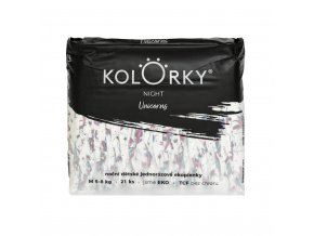 KOLORKY NIGHT Plienky jednorazové eko nočné M (5-8 kg) 21 ks