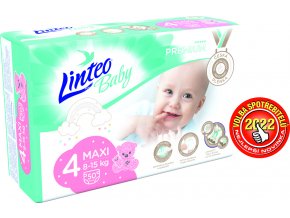 LINTEO BABY Premium Plienky jednorazové 4 MAXI (8-15 kg) 50 ks