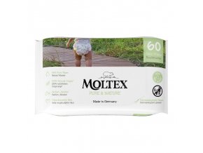 MOLTEX Pure & Nature EKO vlhčené obrúsky na báze vody (60 ks)