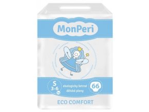 MONPERI Eco Comfort Plienky jednorazové S (3-6 kg) 66 ks