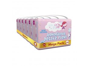 MONPERI Klasik Plienky jednorazové XS (2-4 kg) 168 ks - Mega Pack