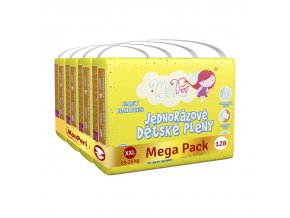 MONPERI Klasik Plienky jednorazové XXL (13-25 kg) 128 ks - Mega Pack