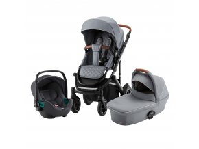 Set kočík Smile III + hlboká korba + autosedačka Baby Safe 3 i-Size, Nordic Grey