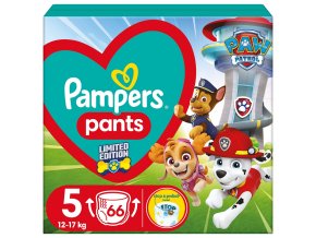 PAMPERS Plienky nohavičkové Active Baby Pants Paw Patrol veľ. 5 (12-17 kg) 66 ks