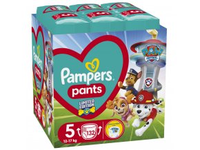 PAMPERS Plienky nohavičkové Active Baby Pants Paw Patrol veľ. 5 (12-17 kg) 132 ks