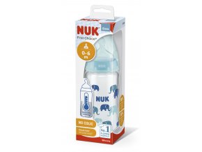 NUK FC+ Fľaša sklenená s kontrolou teploty 240 ml - modrá