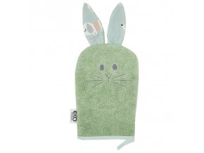 EKO Žinka bavlnená s uškami Bunny Olive green 20x15 cm