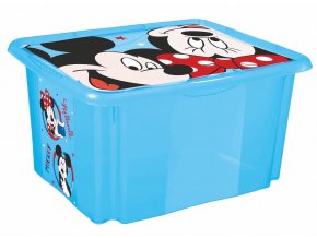 Úložný box s vekem velký "Mickey", Modrá