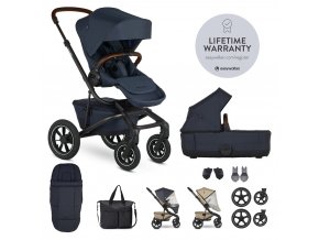 EASYWALKER Set XXL kočík kombinovaný Jimmey Air Indigo Blue s príslušenstvom