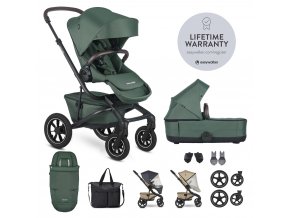 EASYWALKER Set XXL kočík kombinovaný Jimmey Air Pine Green s príslušenstvom