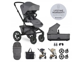 EASYWALKER Set XXL kočík kombinovaný Jimmey Air Iris Grey s príslušenstvom