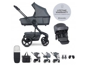 EASYWALKER Set XXL kočík kombinovaný Harvey5 Premium Mineral Grey s príslušenstvom