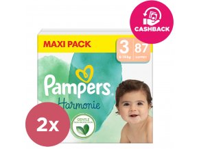 2x PAMPERS Plienky jednorázové Harmonie veľ. 3 (87 ks) 6-10 kg