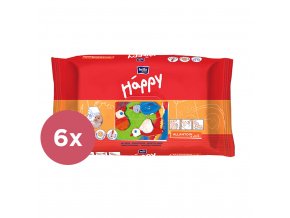 6x BELLA HAPPY BABY Vlhčené obrúsky s vitamínom E 64 ks