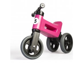 TEDDIES Odrážedlo FUNNY WHEELS NEW SPORT 2v1, nosnost 50 kg 18m+, růžové